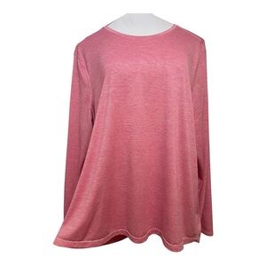 Athletic size xxl 20 pink and white striped long sleeve lightweight T-shirt